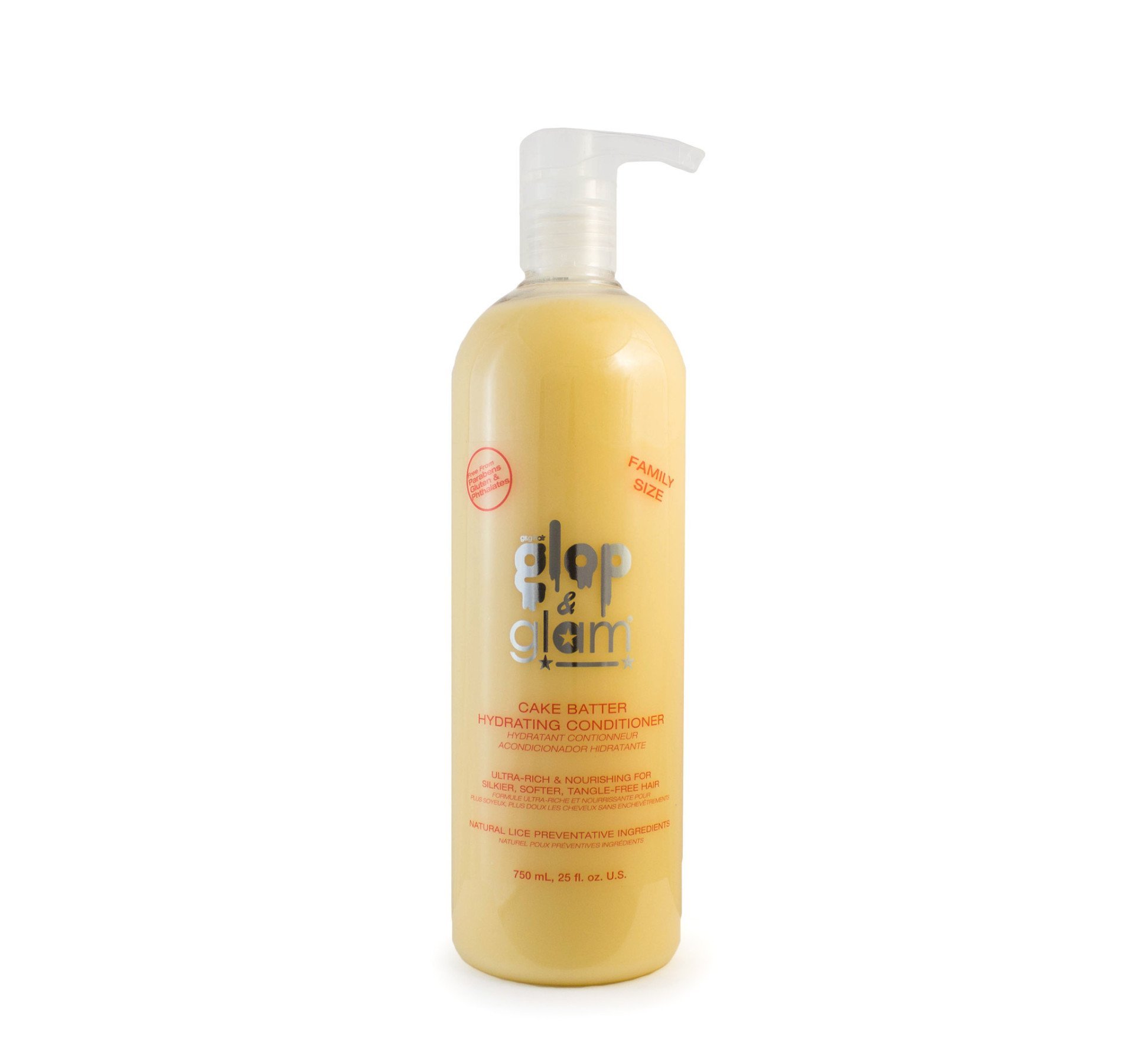 Glop and Glam Cake Batter conditioner family sized for sale at Lice Clinics of Mckinney.